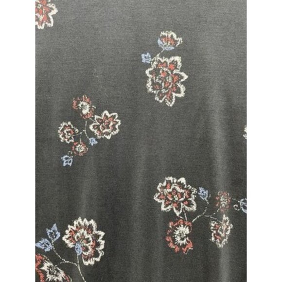 NWT Mudd Women's Large Navy Floral Lace Up Drop Shoulder Dress - Picture 8 of 12